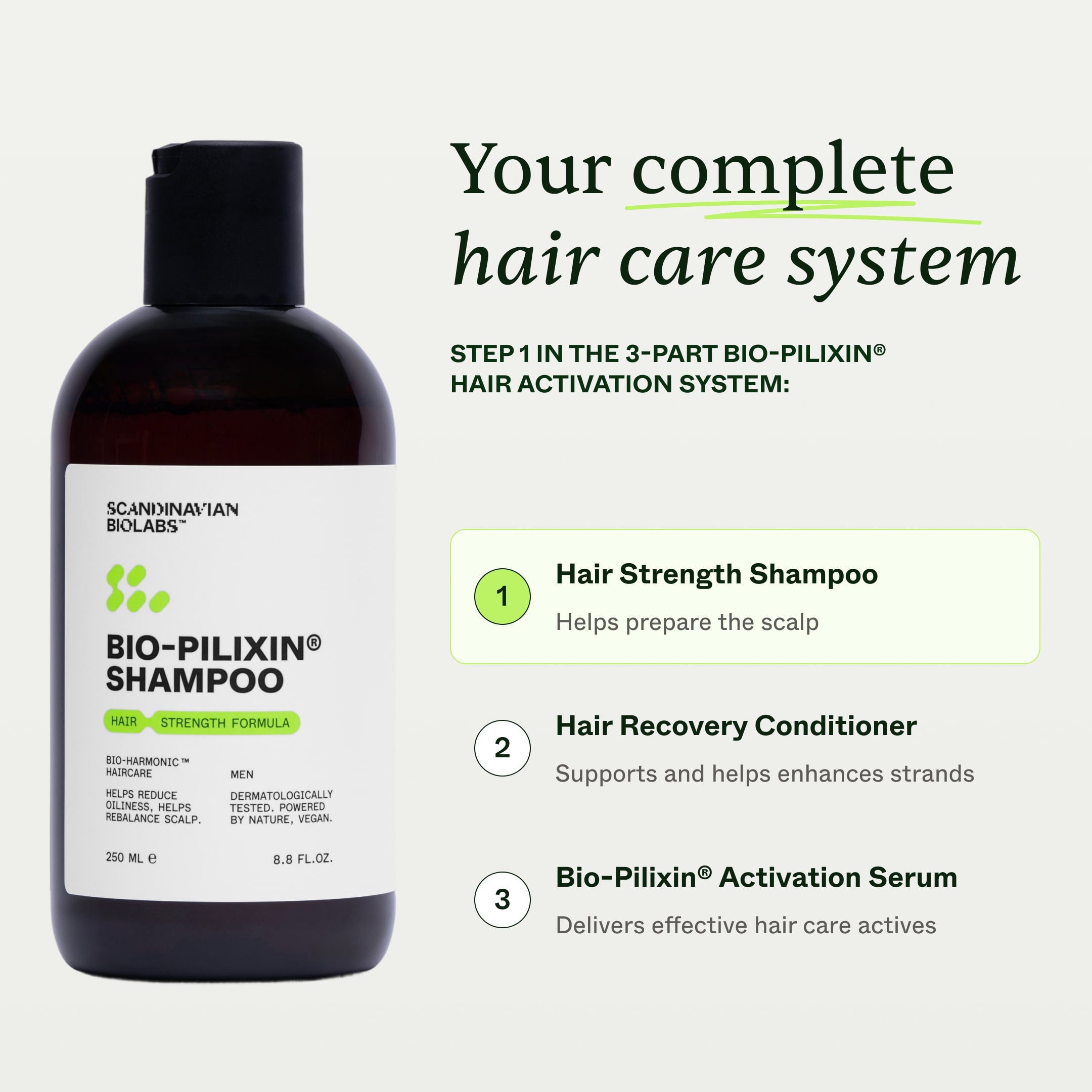 Hair Studio Men Shampoo – 1000 Ml, Mit Teebaum-Extrakt, Für Kräftiges Haar – Herrenshampoo Für Volumen & Pflege
